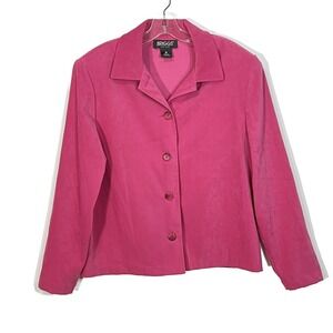 Briggs New York Women's Pink Button Front Blazer Jacket Size M‎
